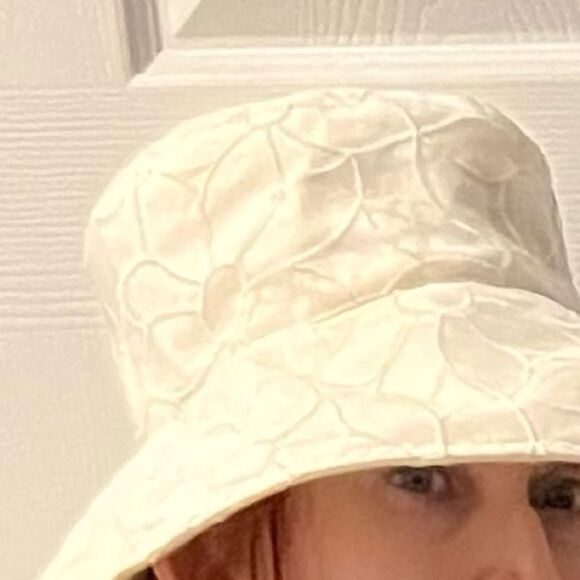 Vintage Gilles Francois Paris Ivory White Embroidered Floral Overlay Bucket - Picture 3 of 5